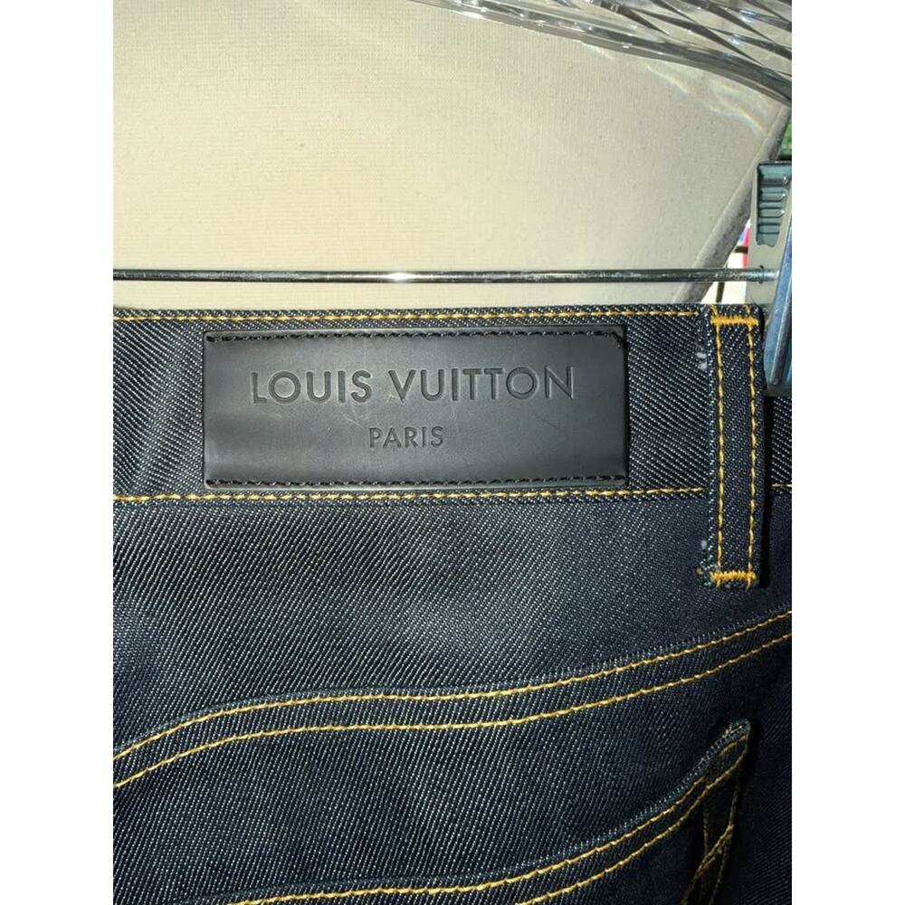 Louis Vuitton Men's Jeans Eu 40 33.5" Waist Authentic New Dark Indigo Italy View 3
